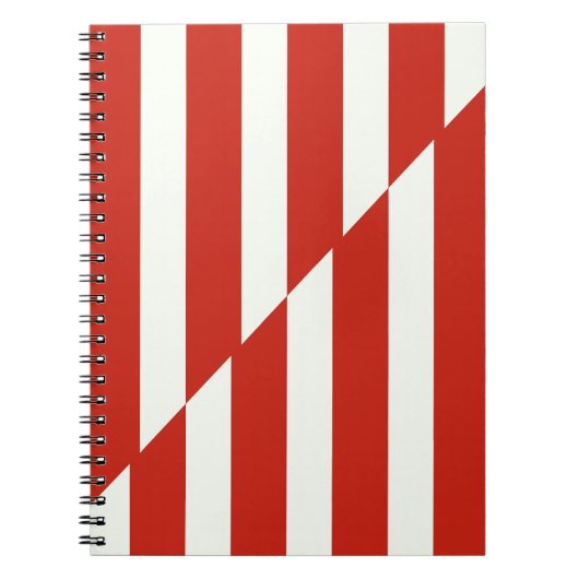 Carnet Rayures interrompues rouges (Devant)