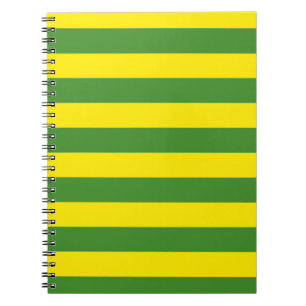 Carnet Rayures jaune et verte