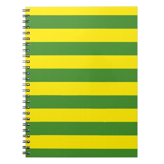 Carnet Rayures jaune et verte (Devant)