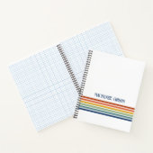 Carnet Rayures minimalistes monogrammées rétro (Intérieur)