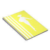 Carnet Rayures Modernes de Citronnade avec Silhouette de  (Côté Droit)