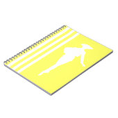 Carnet Rayures Modernes de Citronnade avec Silhouette de  (Côté gauche)