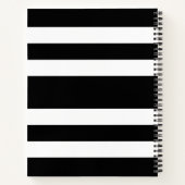 Carnet Rayures modernes noir et blanc (Dos)