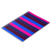 Carnet Rayures néon de minuit (Côté gauche)