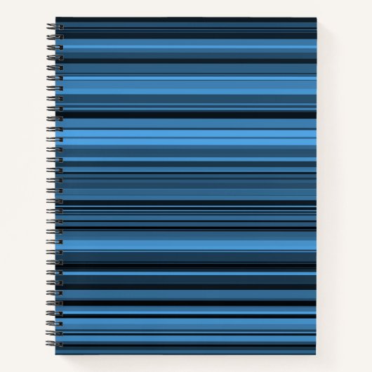 Carnet Rayures Noir Bleu (Devant)