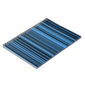 Carnet Rayures Noir Bleu (Côté gauche)