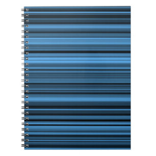 Carnet Rayures Noir Bleu