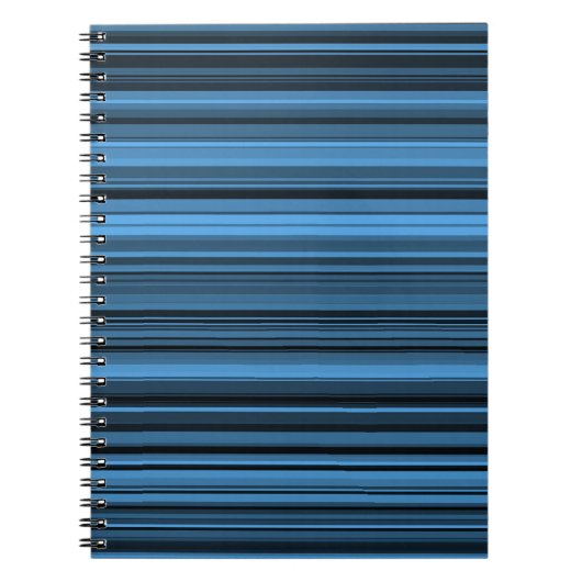 Carnet Rayures Noir Bleu (Devant)