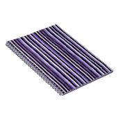 Carnet Rayures Noir Violet (Côté Droit)