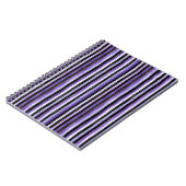 Carnet Rayures Noir Violet (Côté gauche)