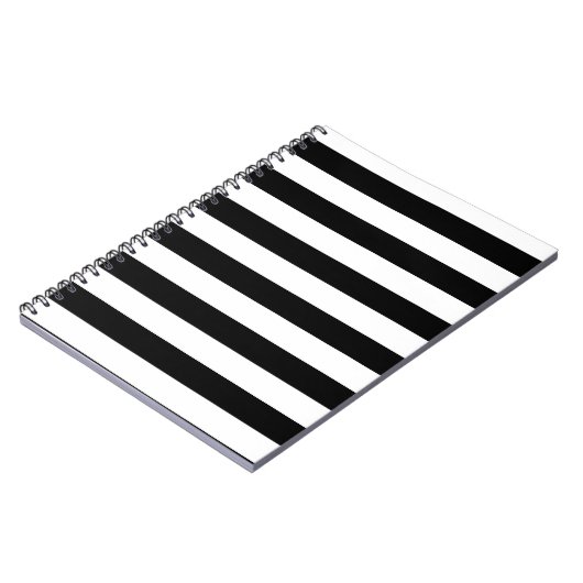 Carnet Rayures noires et blanches de base (Côté gauche)