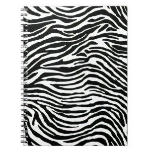 Carnet rayures noires et blanches de zèbre