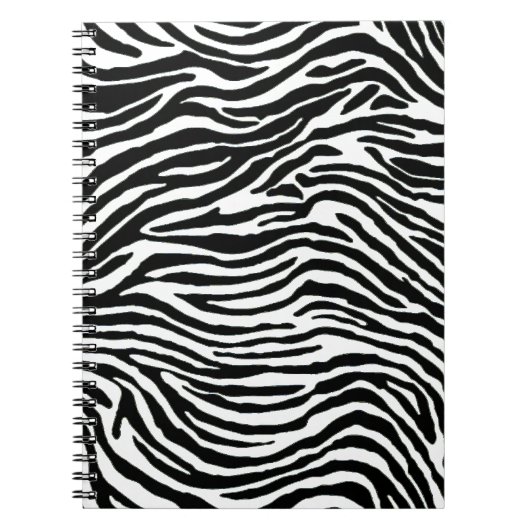 Carnet rayures noires et blanches de zèbre (Devant)