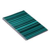 Carnet Rayures noires et sarcelle (Côté Droit)