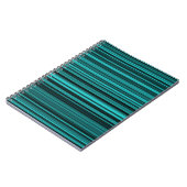 Carnet Rayures noires et sarcelle (Côté gauche)