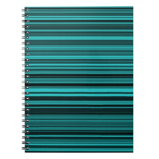 Carnet Rayures noires et sarcelle (Devant)