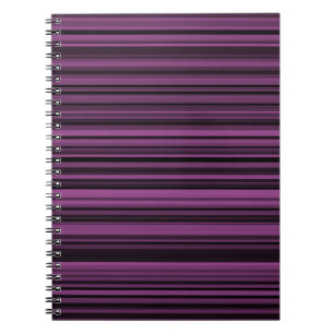 Carnet Rayures noires violettes abstraites