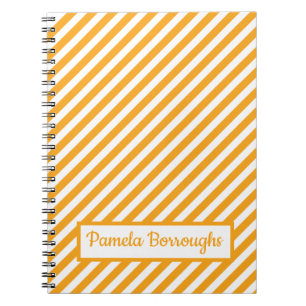 Carnet Rayures orange amusantes Striped Modern Stirpe