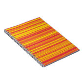 Carnet Rayures Orange Rouge Jaune (Côté Droit)