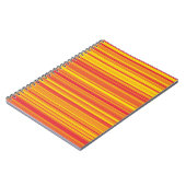 Carnet Rayures Orange Rouge Jaune (Côté gauche)