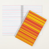 Carnet Rayures Orange Rouge Jaune (À l'intérieur)