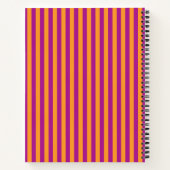 Carnet Rayures orange violet motif sans fin (Dos)