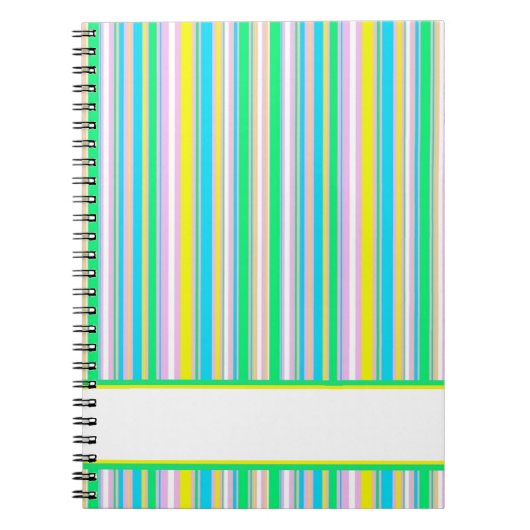 Carnet Rayures pastel (Devant)