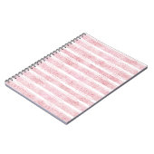 Carnet Rayures Rose Pailletées (Côté gauche)