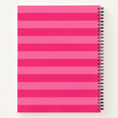 Carnet Rayures rose pâle et rose chaud (Dos)