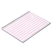 Carnet Rayures roses d'aquarelle d'arrière - plan (Côté gauche)