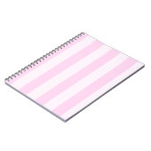Carnet Rayures - roses et rose-clair (Côté gauche)