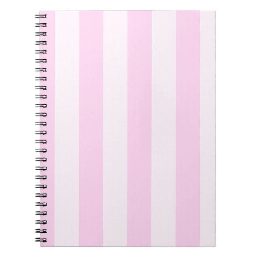 Carnet Rayures - roses et rose-clair (Devant)