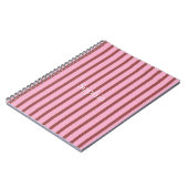 Carnet Rayures Rouge Rose (Côté gauche)