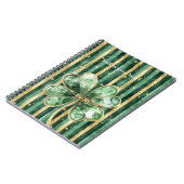 Carnet Rayures Trèfle Or Vert (Côté gauche)