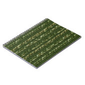Carnet Rayures tressées vertes Cozy (Côté gauche)