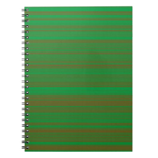 Carnet Rayures Vert Marron (Devant)