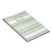 Carnet Rayures vert pâle en monogramme (Côté Droit)