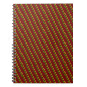 Carnet Rayures Vertes et Dorées Pailletées (Devant)