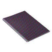 Carnet Rayures Vertes & Violettes Paillettes (Côté Droit)