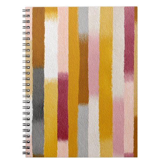 Carnet Rayures verticales aquarelles sans couture (Devant)