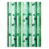 Carnet Rayures verticales blanches vertes classiques Sham (Devant)