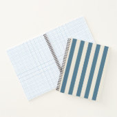 Carnet Rayures verticales bleues et crème (Intérieur)
