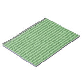 Carnet Rayures verticales simples en vert forêt pailleté (Côté gauche)