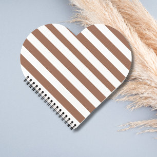 Carnet Rayures verticales vintage Mousse de Mocha Blanc