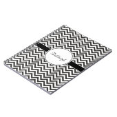 Carnet Rayures Zigzag Noir Blanc Tendance Chevron (Côté gauche)