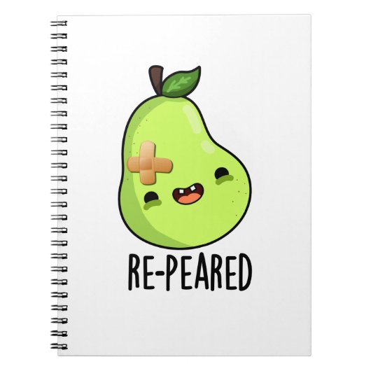 Carnet Re-peared Funny Fruit Pear Pun (Devant)