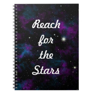 Carnet Reach for the Stars Galaxy Inspiring Quote