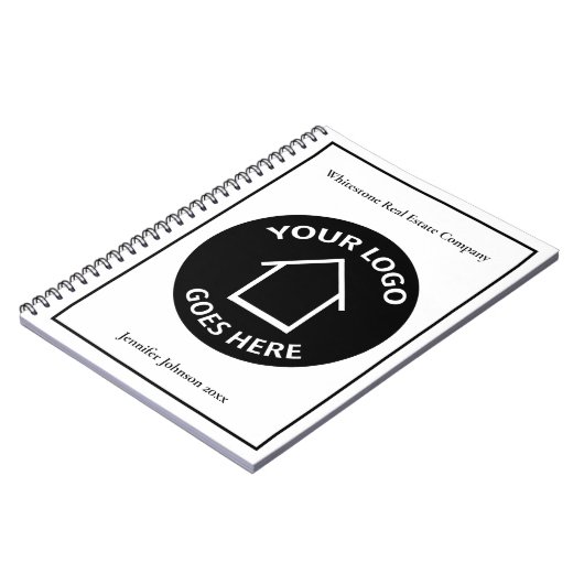 Carnet Real Estate Company Add Your Custom Logo Realtor (Côté gauche)