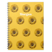 Carnet Realistic Minimal Sunflower Pattern Custom (Devant)
