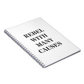 Carnet Rebel avec de nombreuses causes (Côté Droit)
